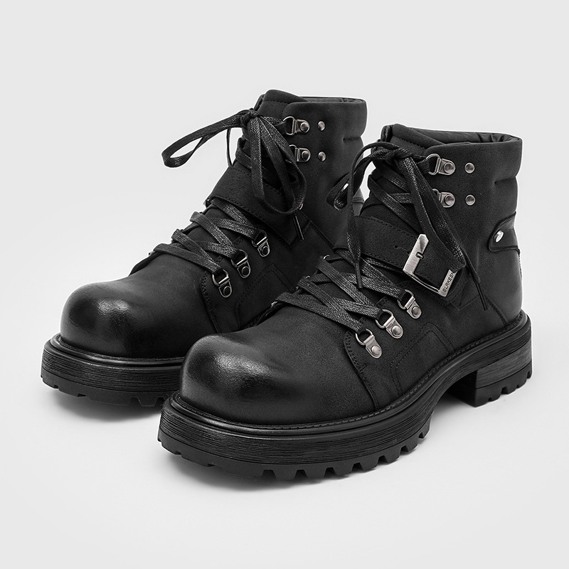 Waterproof Winter Boot - Męskie skórzane buty motocyklowe, śniegowce, kowbojki,