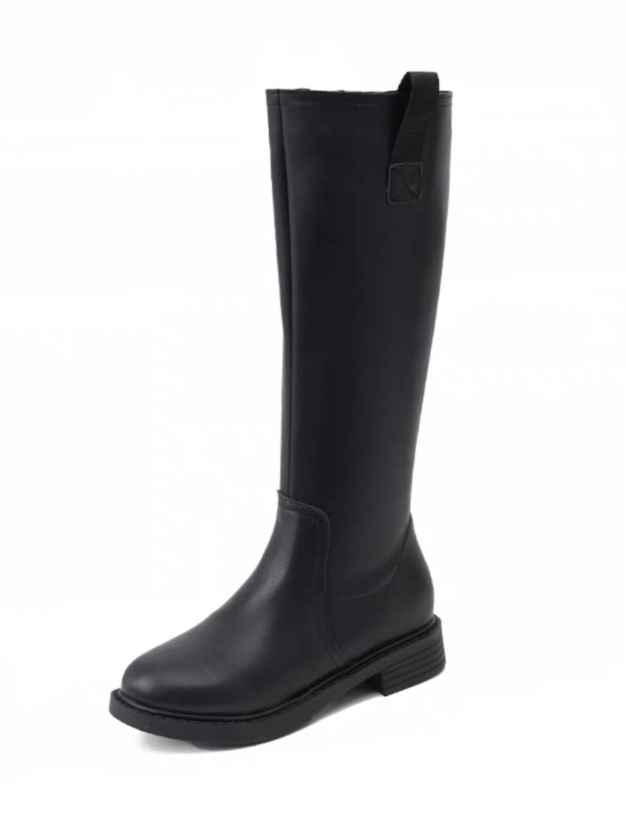Waterproof Winter Boot - Jesienno-zimowe, ocieplane polarem, czarne damskie kozaki