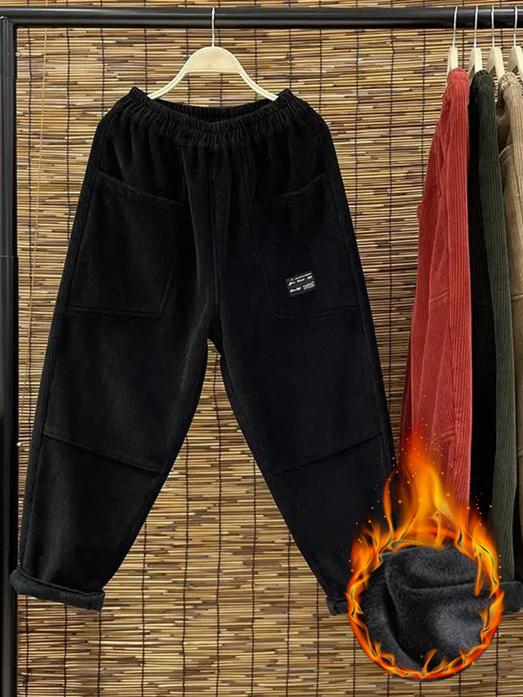 Casualowe Plus aksamitne damsk – Corduroy Pant Warm recenzja i cena