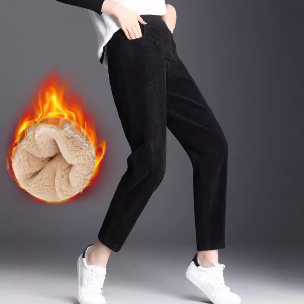 1 szt. Kobiety jesienno-zimowa – Corduroy Pant Warm recenzja i cena